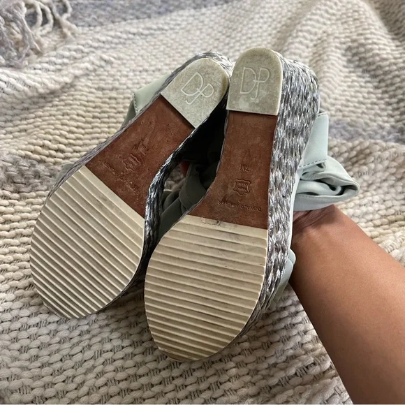 Donald J Pliner nela wedge espadrille sandal mint sz 7 - Picture 8 of 8